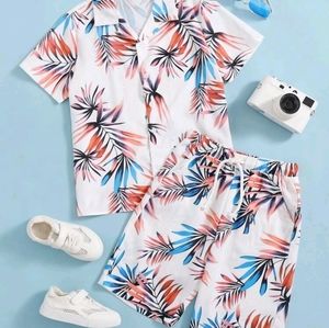 NEW Boys 11-12 Tropical two piece set